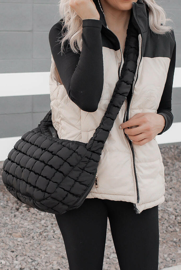 Cloud Nine Nylon Puffer Crossbody-Purses & Bags-Krush Kandy, Women's Online Fashion Boutique Located in Phoenix, Arizona (Scottsdale Area)