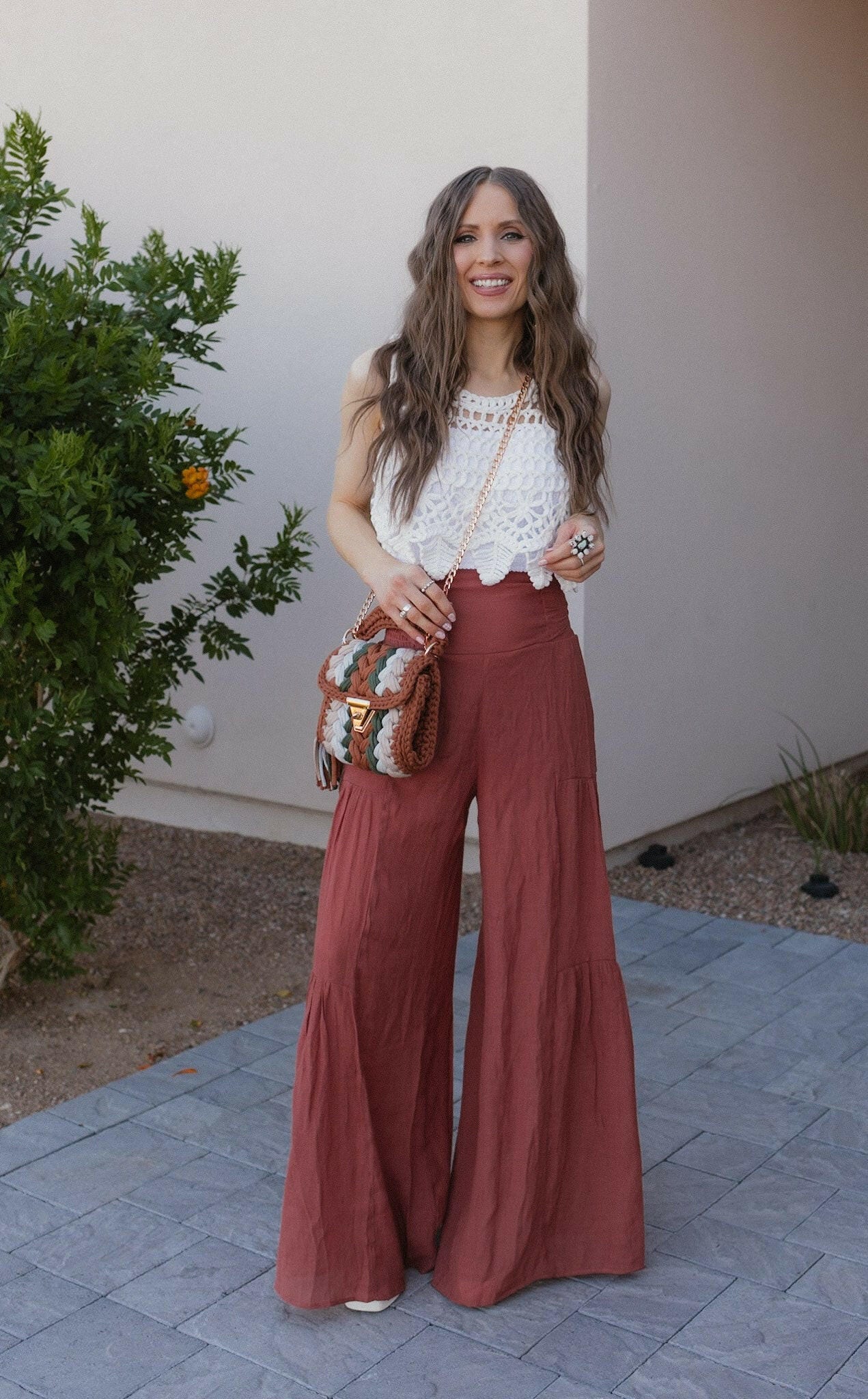 Boho Breeze Tiered Palazzo Pants S-3X-Pants-Krush Kandy, Women's Online Fashion Boutique Located in Phoenix, Arizona (Scottsdale Area)