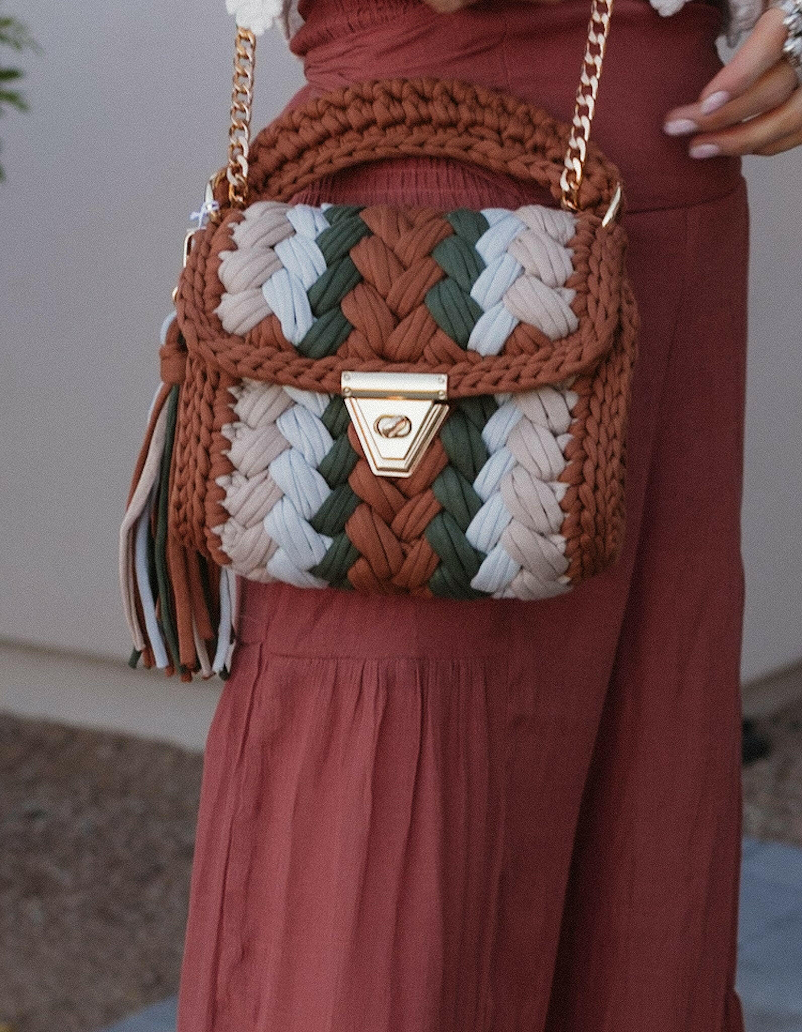 Enchanted Forest Handmade Crochet Purse-handbags-Krush Kandy, Women's Online Fashion Boutique Located in Phoenix, Arizona (Scottsdale Area)