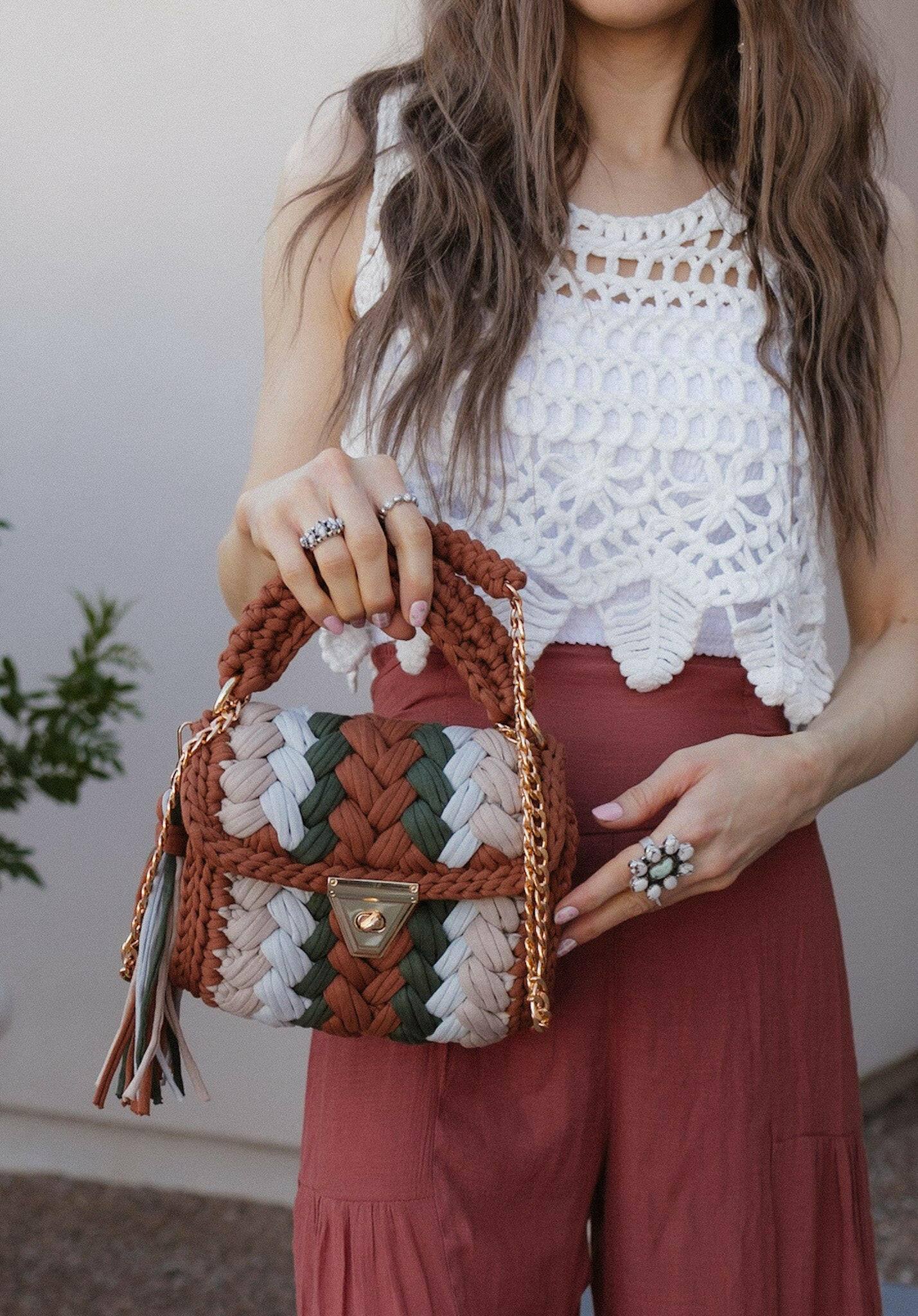 Enchanted Forest Handmade Crochet Purse-handbags-Krush Kandy, Women's Online Fashion Boutique Located in Phoenix, Arizona (Scottsdale Area)