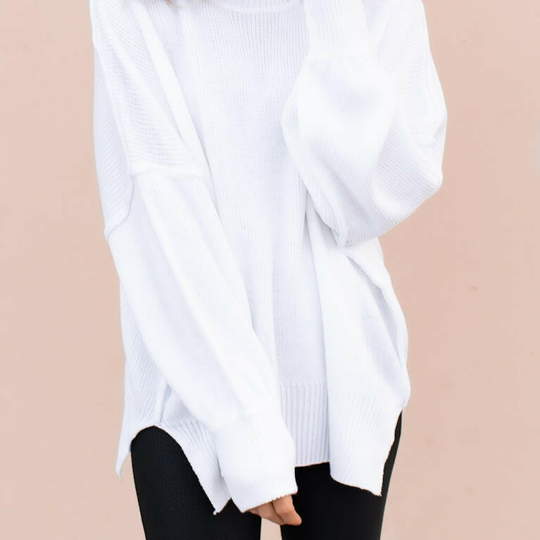 Everyday Elegance Side Slit Sweater | S-XL-Sweaters-Krush Kandy, Women's Online Fashion Boutique Located in Phoenix, Arizona (Scottsdale Area)