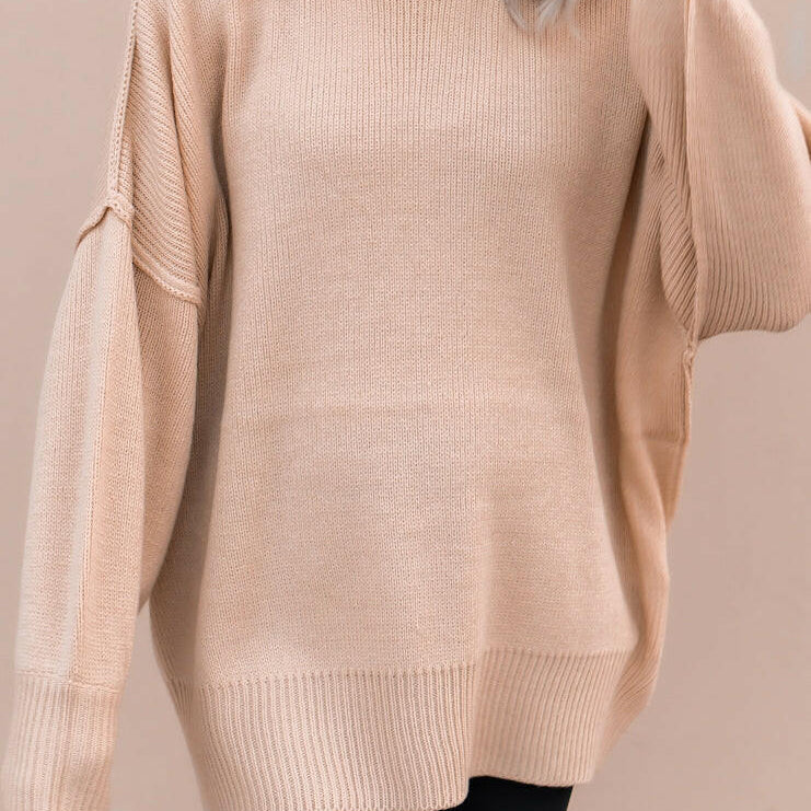 Everyday Elegance Side Slit Sweater | S-XL-Sweaters-Krush Kandy, Women's Online Fashion Boutique Located in Phoenix, Arizona (Scottsdale Area)