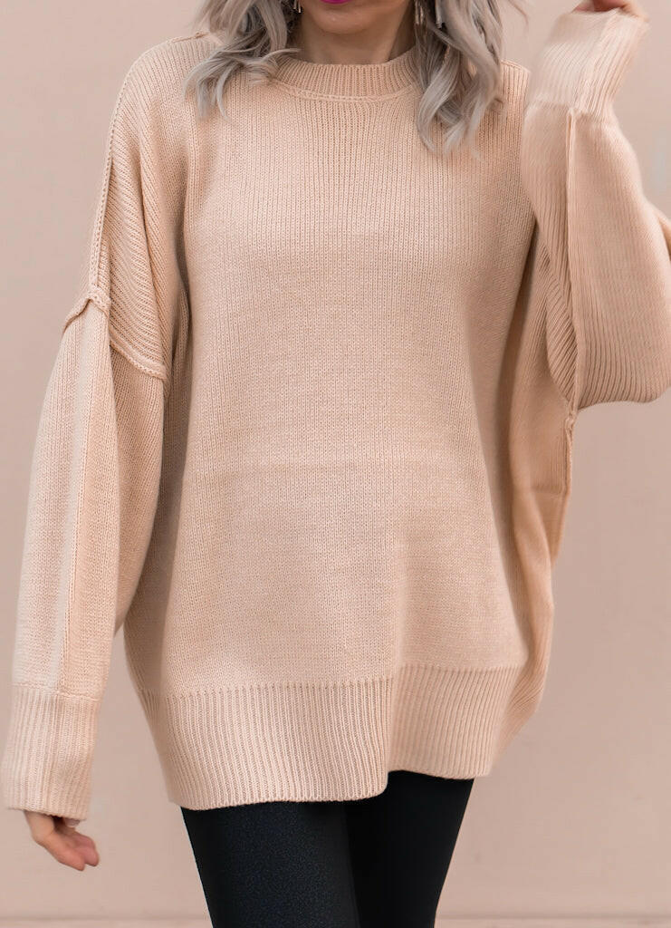 Everyday Elegance Side Slit Sweater | S-XL-Sweaters-Krush Kandy, Women's Online Fashion Boutique Located in Phoenix, Arizona (Scottsdale Area)