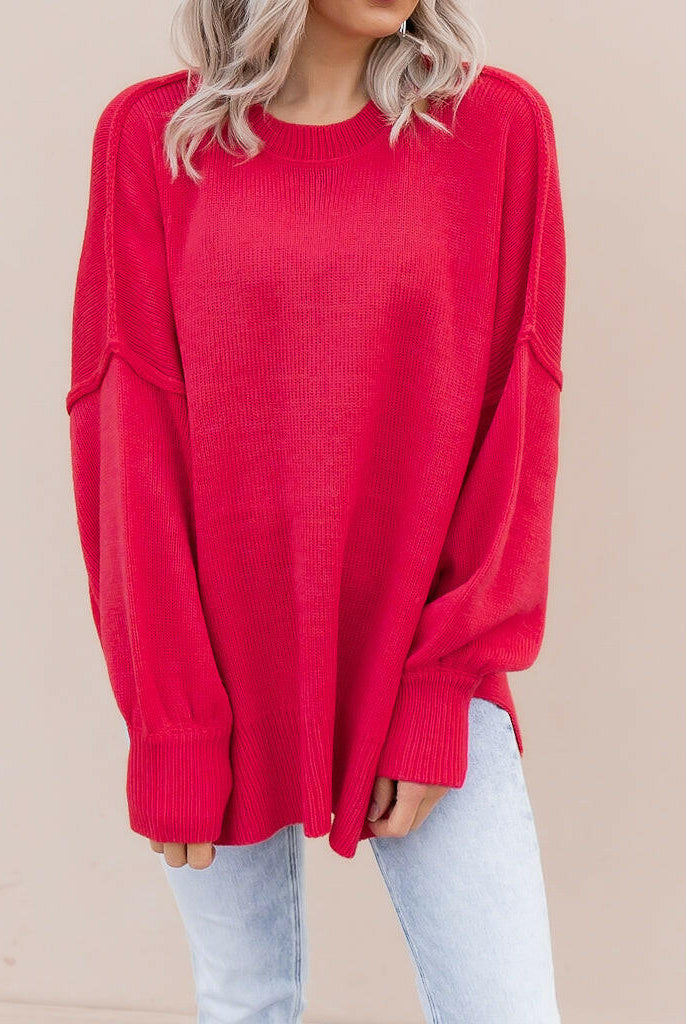 Everyday Elegance Side Slit Sweater | S-XL-Sweaters-Krush Kandy, Women's Online Fashion Boutique Located in Phoenix, Arizona (Scottsdale Area)