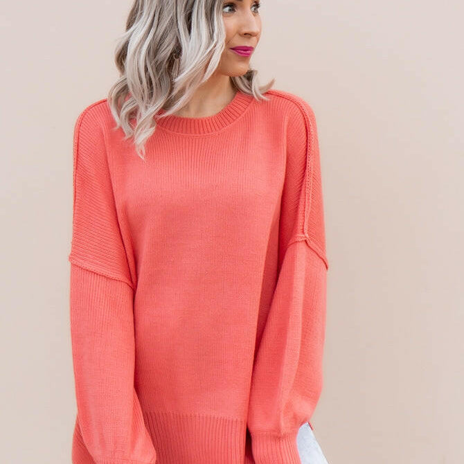 Everyday Elegance Side Slit Sweater | S-XL-Sweaters-Krush Kandy, Women's Online Fashion Boutique Located in Phoenix, Arizona (Scottsdale Area)