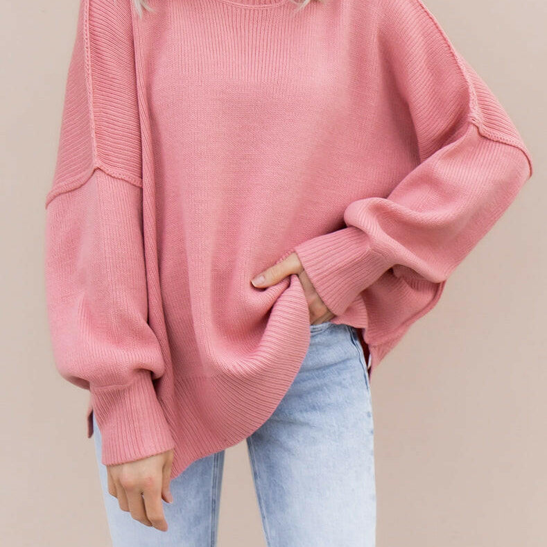 Everyday Elegance Side Slit Sweater | S-XL-Sweaters-Krush Kandy, Women's Online Fashion Boutique Located in Phoenix, Arizona (Scottsdale Area)