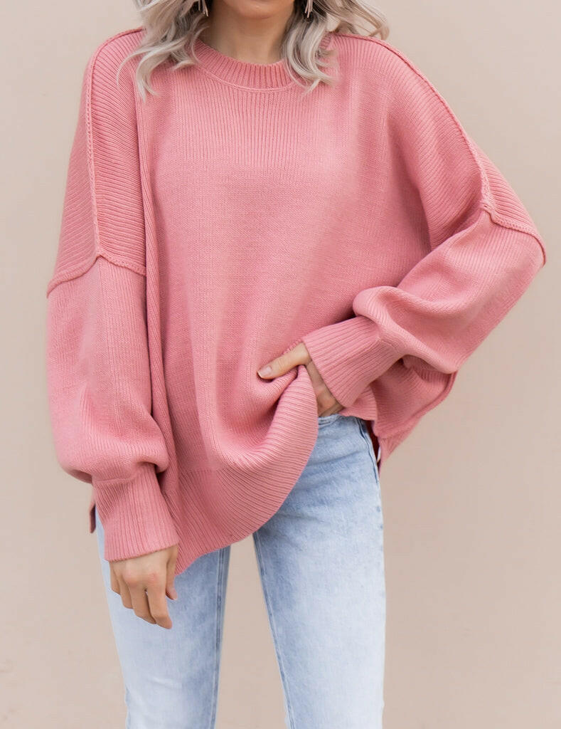 Everyday Elegance Side Slit Sweater | S-XL-Sweaters-Krush Kandy, Women's Online Fashion Boutique Located in Phoenix, Arizona (Scottsdale Area)