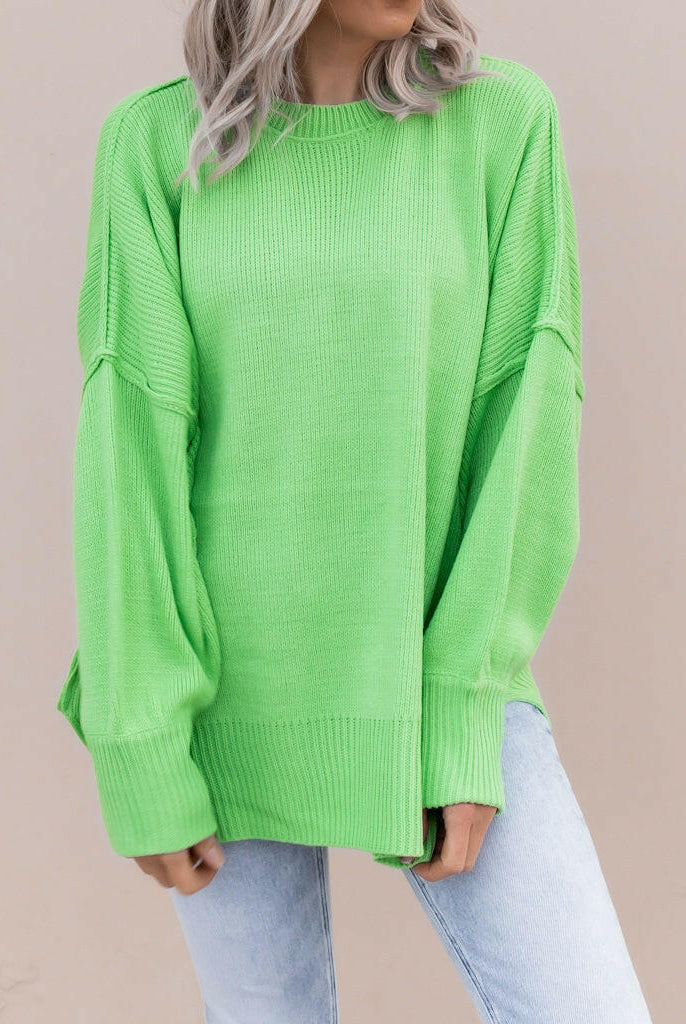 Everyday Elegance Side Slit Sweater | S-XL-Sweaters-Krush Kandy, Women's Online Fashion Boutique Located in Phoenix, Arizona (Scottsdale Area)