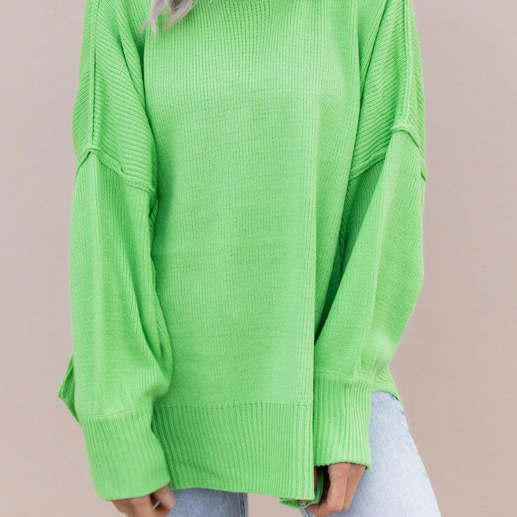 Everyday Elegance Side Slit Sweater | S-XL-Sweaters-Krush Kandy, Women's Online Fashion Boutique Located in Phoenix, Arizona (Scottsdale Area)