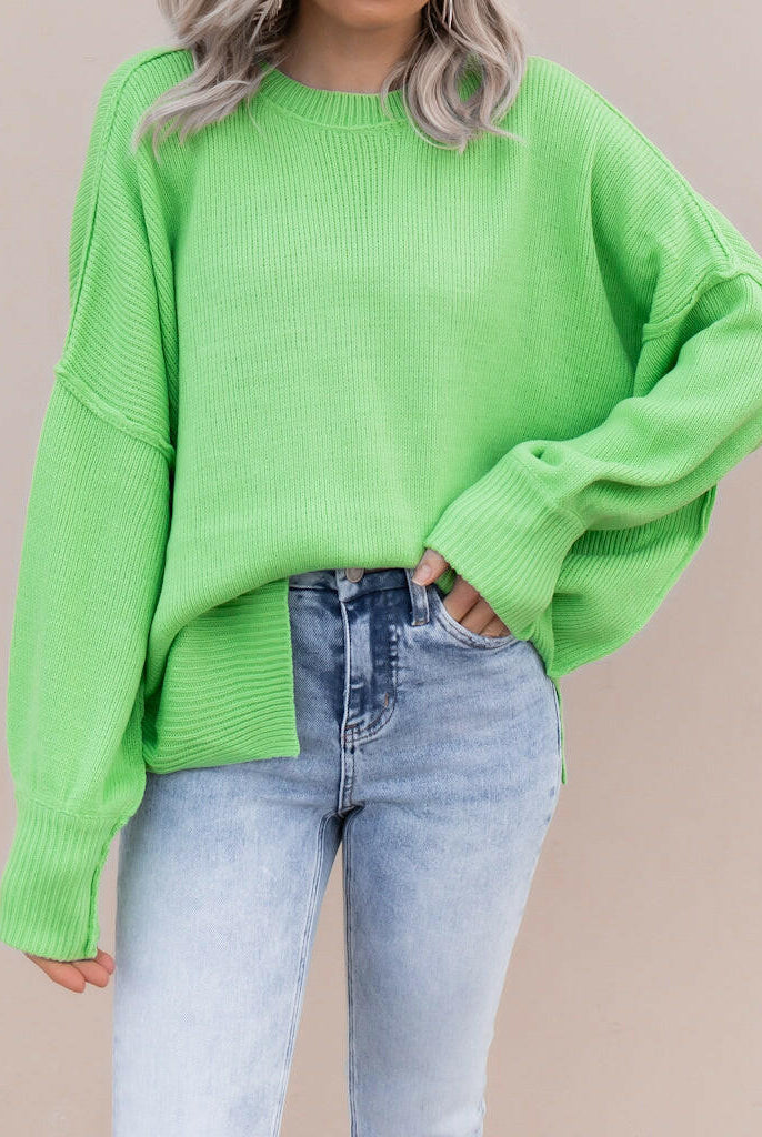 Everyday Elegance Side Slit Sweater | S-XL-Sweaters-Krush Kandy, Women's Online Fashion Boutique Located in Phoenix, Arizona (Scottsdale Area)