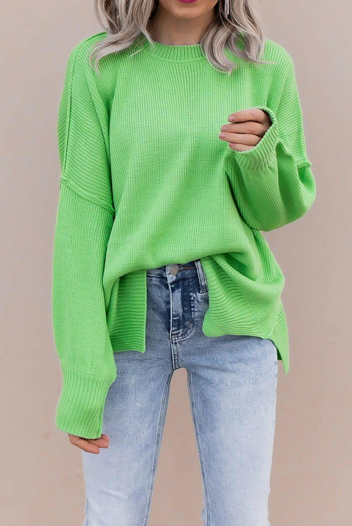 Everyday Elegance Side Slit Sweater | S-XL-Sweaters-Krush Kandy, Women's Online Fashion Boutique Located in Phoenix, Arizona (Scottsdale Area)