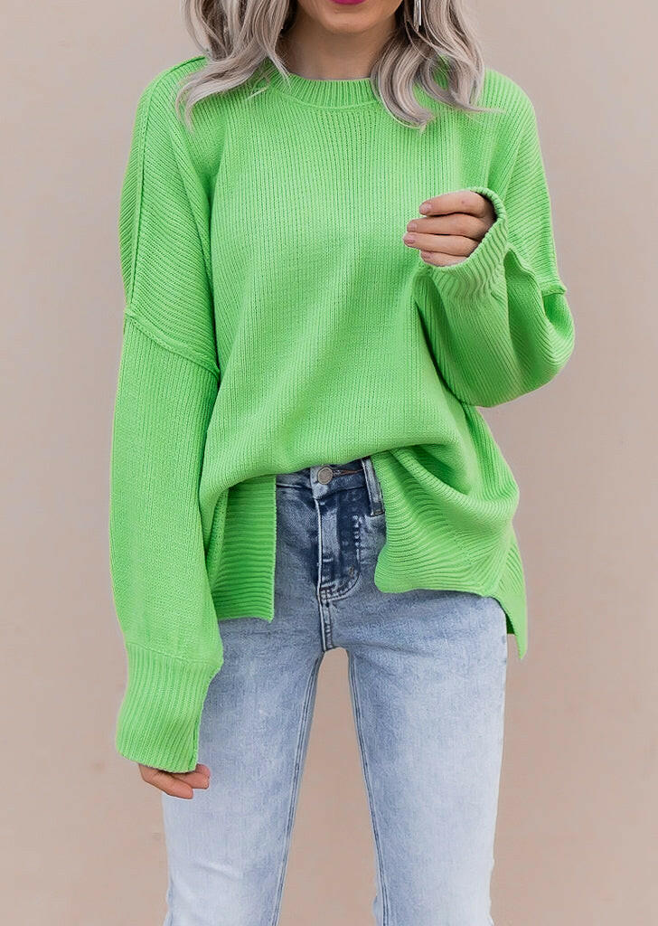 Everyday Elegance Side Slit Sweater | S-XL-Sweaters-Krush Kandy, Women's Online Fashion Boutique Located in Phoenix, Arizona (Scottsdale Area)