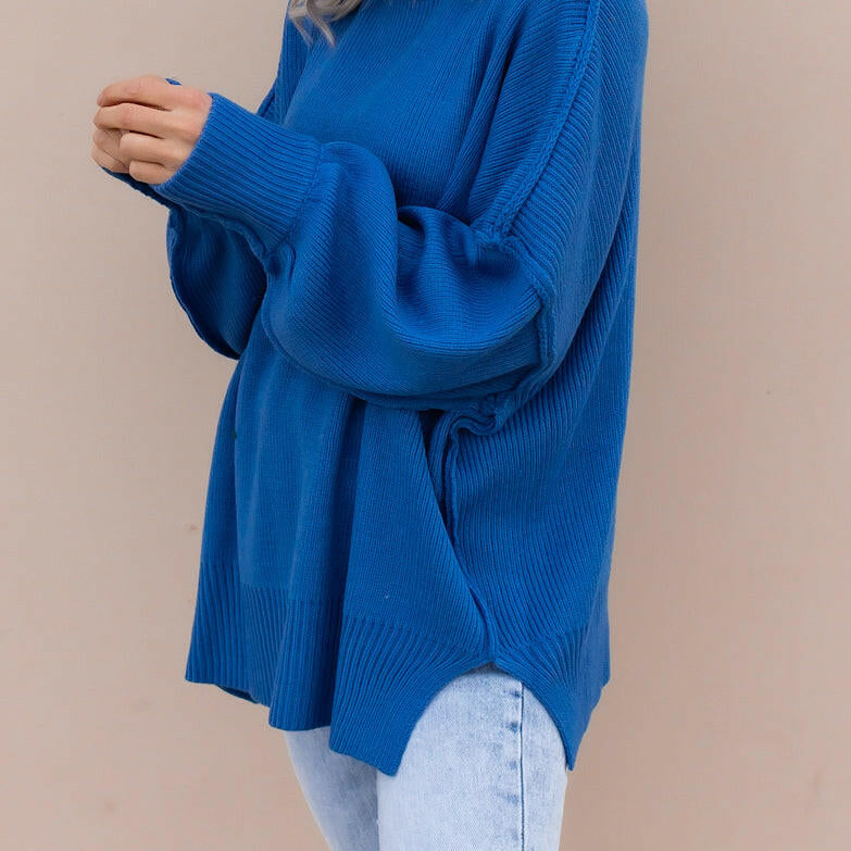 Everyday Elegance Side Slit Sweater | S-XL-Sweaters-Krush Kandy, Women's Online Fashion Boutique Located in Phoenix, Arizona (Scottsdale Area)