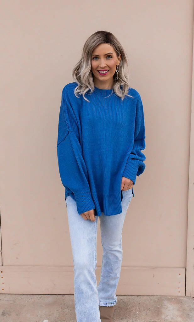 Everyday Elegance Side Slit Sweater | S-XL-Sweaters-Krush Kandy, Women's Online Fashion Boutique Located in Phoenix, Arizona (Scottsdale Area)