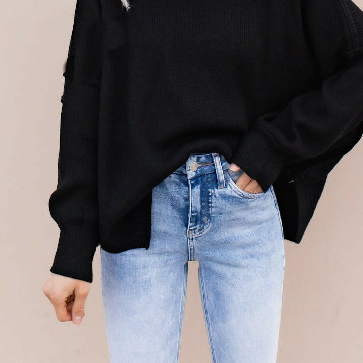Everyday Elegance Side Slit Sweater | S-XL-Sweaters-Krush Kandy, Women's Online Fashion Boutique Located in Phoenix, Arizona (Scottsdale Area)