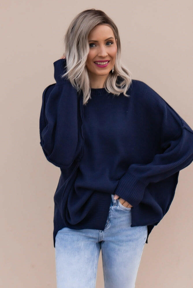 Everyday Elegance Side Slit Sweater | S-XL-Sweaters-Krush Kandy, Women's Online Fashion Boutique Located in Phoenix, Arizona (Scottsdale Area)