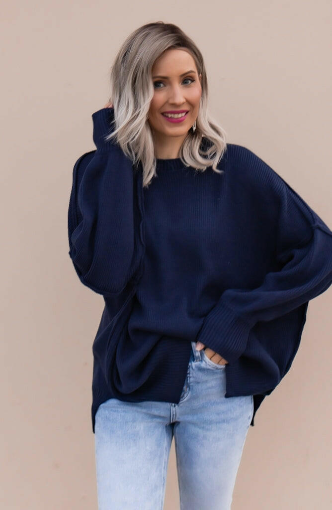 Everyday Elegance Side Slit Sweater | S-XL-Sweaters-Krush Kandy, Women's Online Fashion Boutique Located in Phoenix, Arizona (Scottsdale Area)