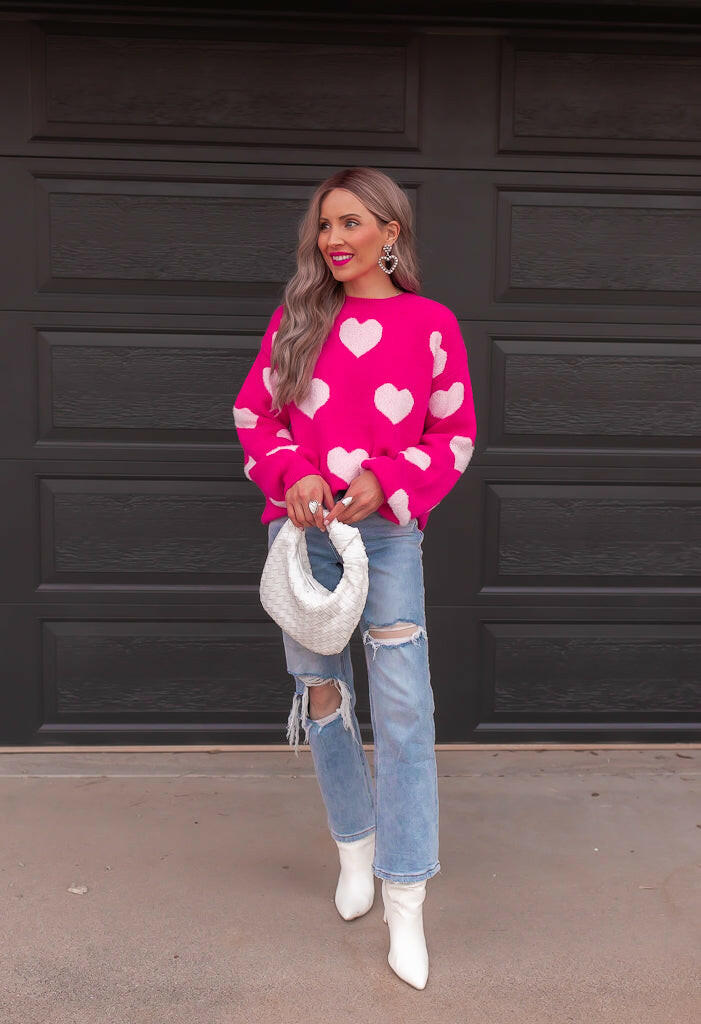 Oh My Heart Cuddly Soft Sweater | S-XL-Sweaters-Krush Kandy, Women's Online Fashion Boutique Located in Phoenix, Arizona (Scottsdale Area)