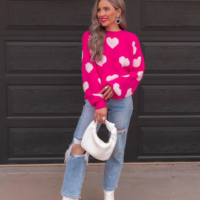 Oh My Heart Cuddly Soft Sweater | S-XL-Sweaters-Krush Kandy, Women's Online Fashion Boutique Located in Phoenix, Arizona (Scottsdale Area)
