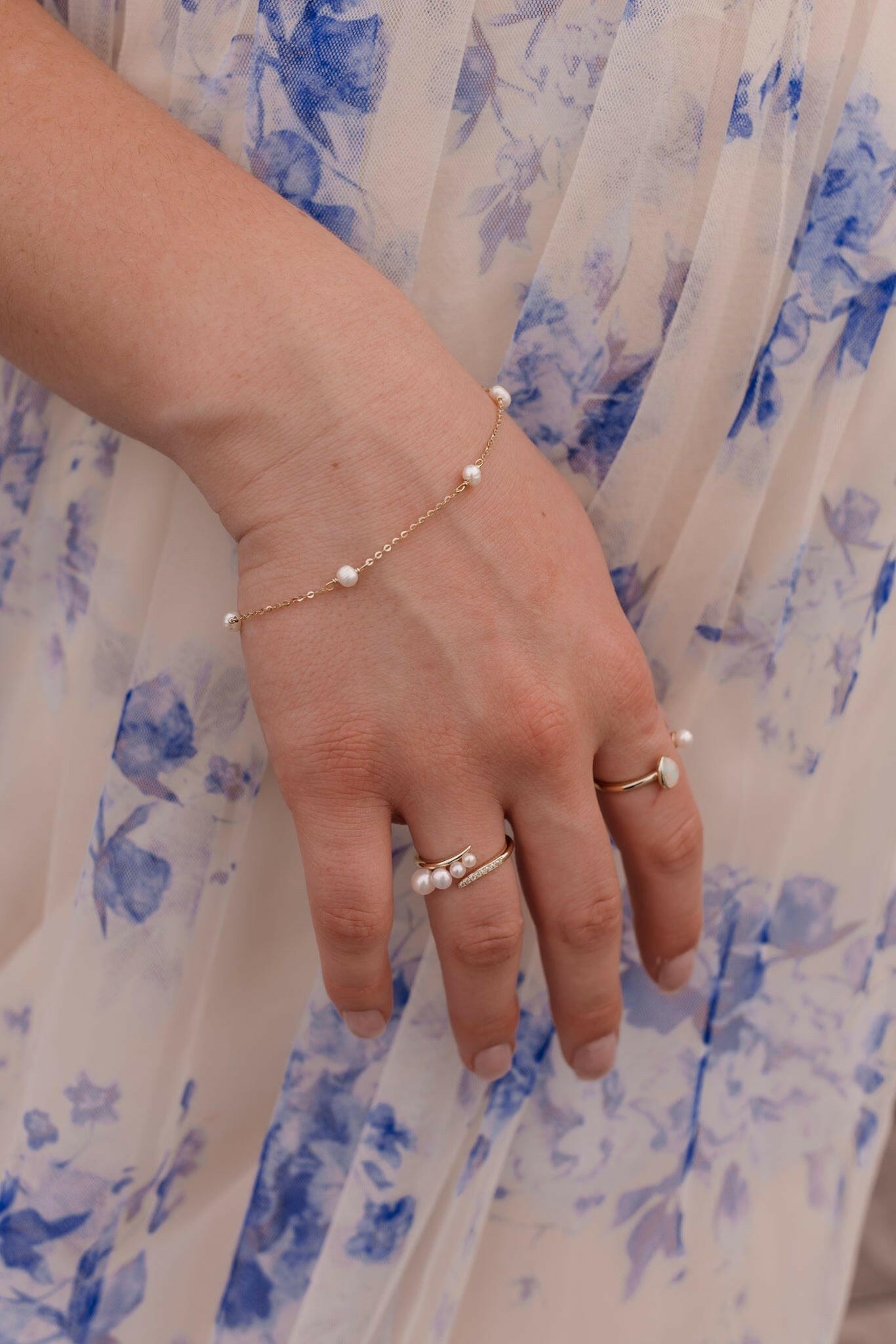 Vintage Pearl Minimalist Ring-Earrings-Krush Kandy, Women's Online Fashion Boutique Located in Phoenix, Arizona (Scottsdale Area)