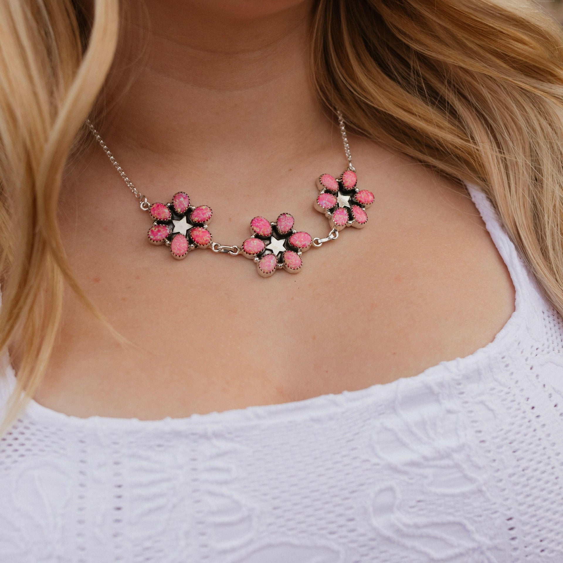 Lucky Star Stone Necklace-Chain Necklaces-Krush Kandy, Women's Online Fashion Boutique Located in Phoenix, Arizona (Scottsdale Area)