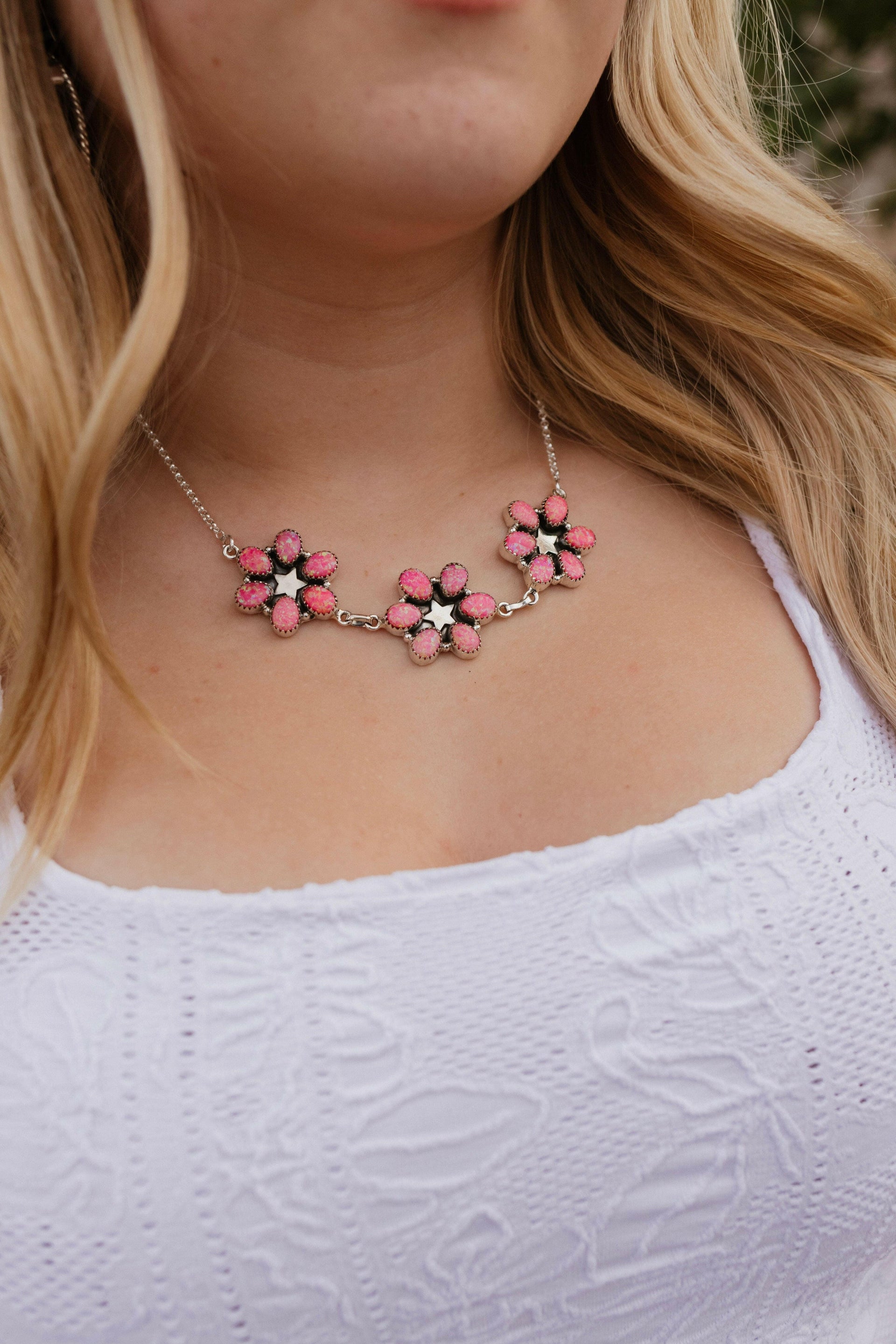 Lucky Star Stone Necklace-Chain Necklaces-Krush Kandy, Women's Online Fashion Boutique Located in Phoenix, Arizona (Scottsdale Area)