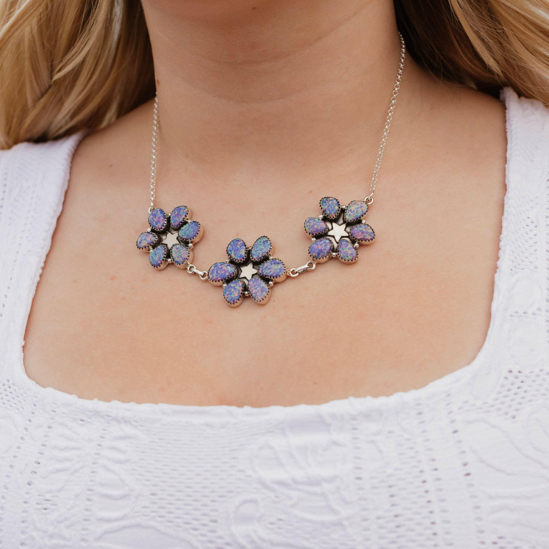 Lucky Star Stone Necklace-Chain Necklaces-Krush Kandy, Women's Online Fashion Boutique Located in Phoenix, Arizona (Scottsdale Area)