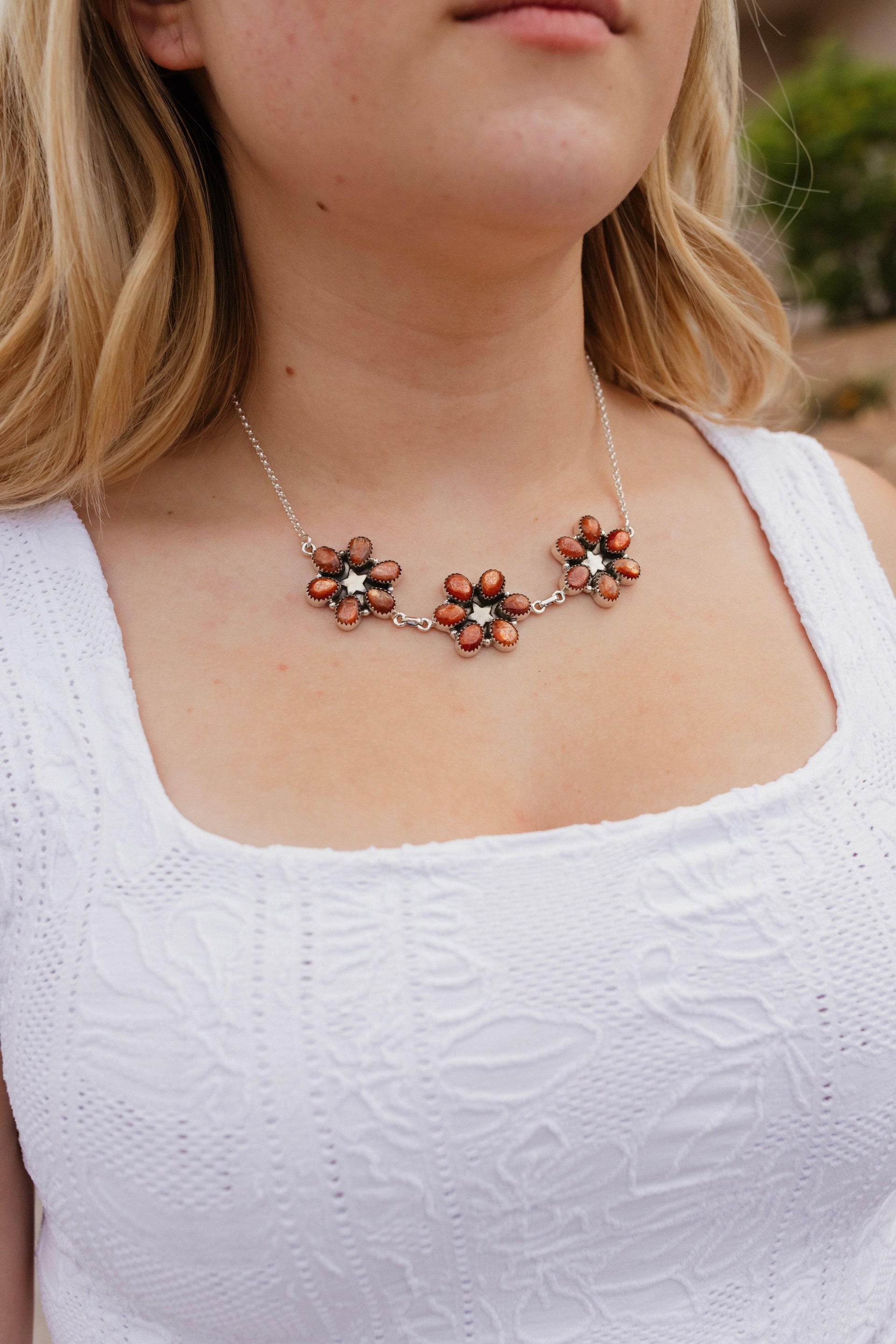 Lucky Star Stone Necklace-Chain Necklaces-Krush Kandy, Women's Online Fashion Boutique Located in Phoenix, Arizona (Scottsdale Area)