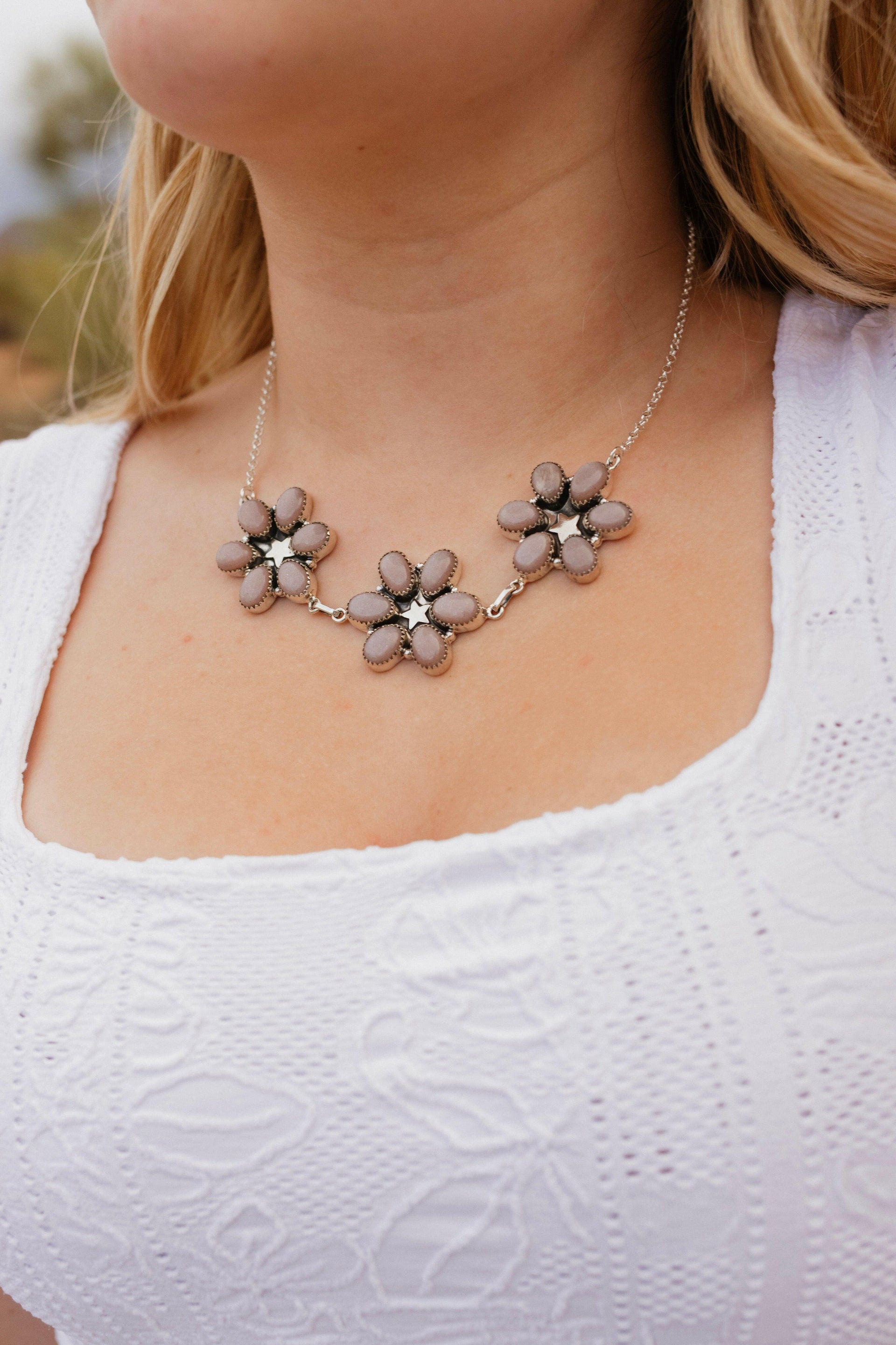 Lucky Star Stone Necklace-Chain Necklaces-Krush Kandy, Women's Online Fashion Boutique Located in Phoenix, Arizona (Scottsdale Area)