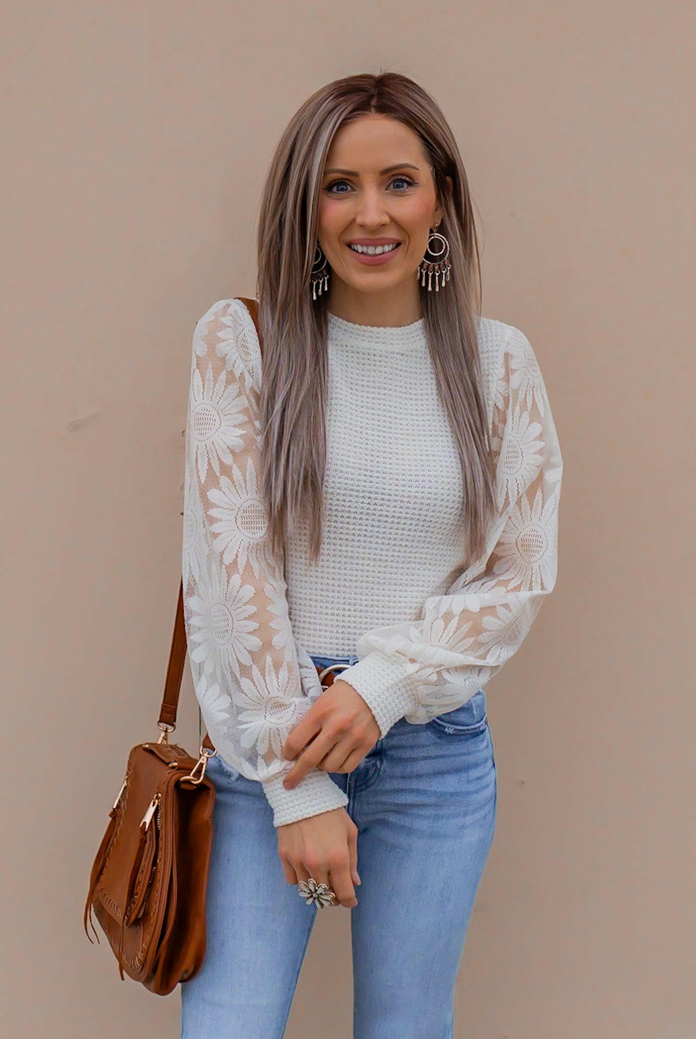 Sterling Silver Mixed Stone Fringe Earrings-Drop Earrings-Krush Kandy, Women's Online Fashion Boutique Located in Phoenix, Arizona (Scottsdale Area)