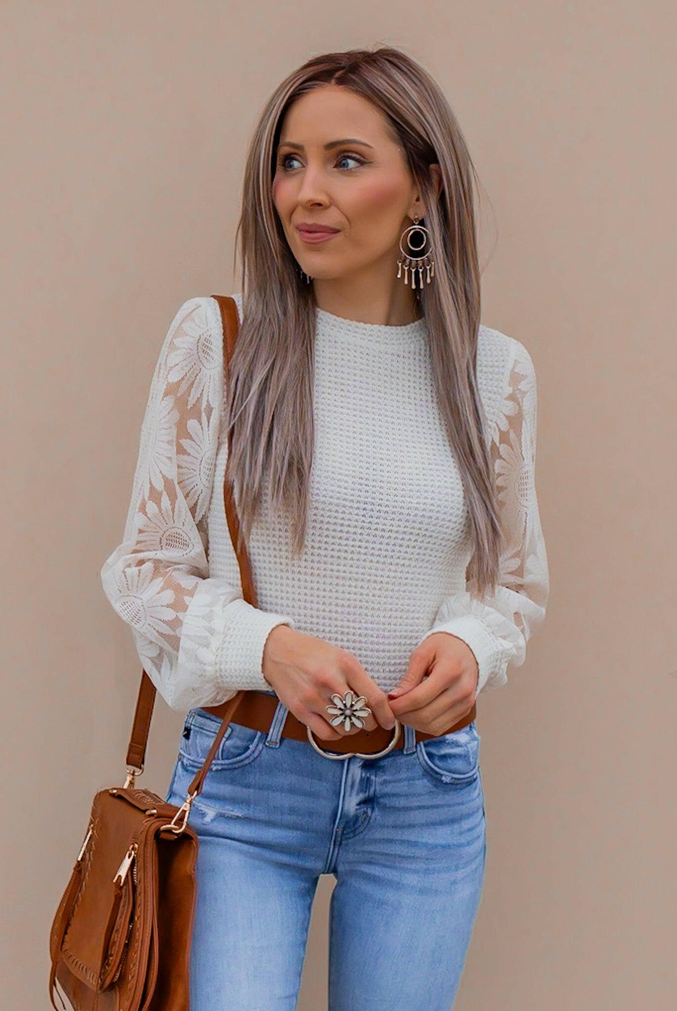 Sterling Silver Mixed Stone Fringe Earrings-Drop Earrings-Krush Kandy, Women's Online Fashion Boutique Located in Phoenix, Arizona (Scottsdale Area)