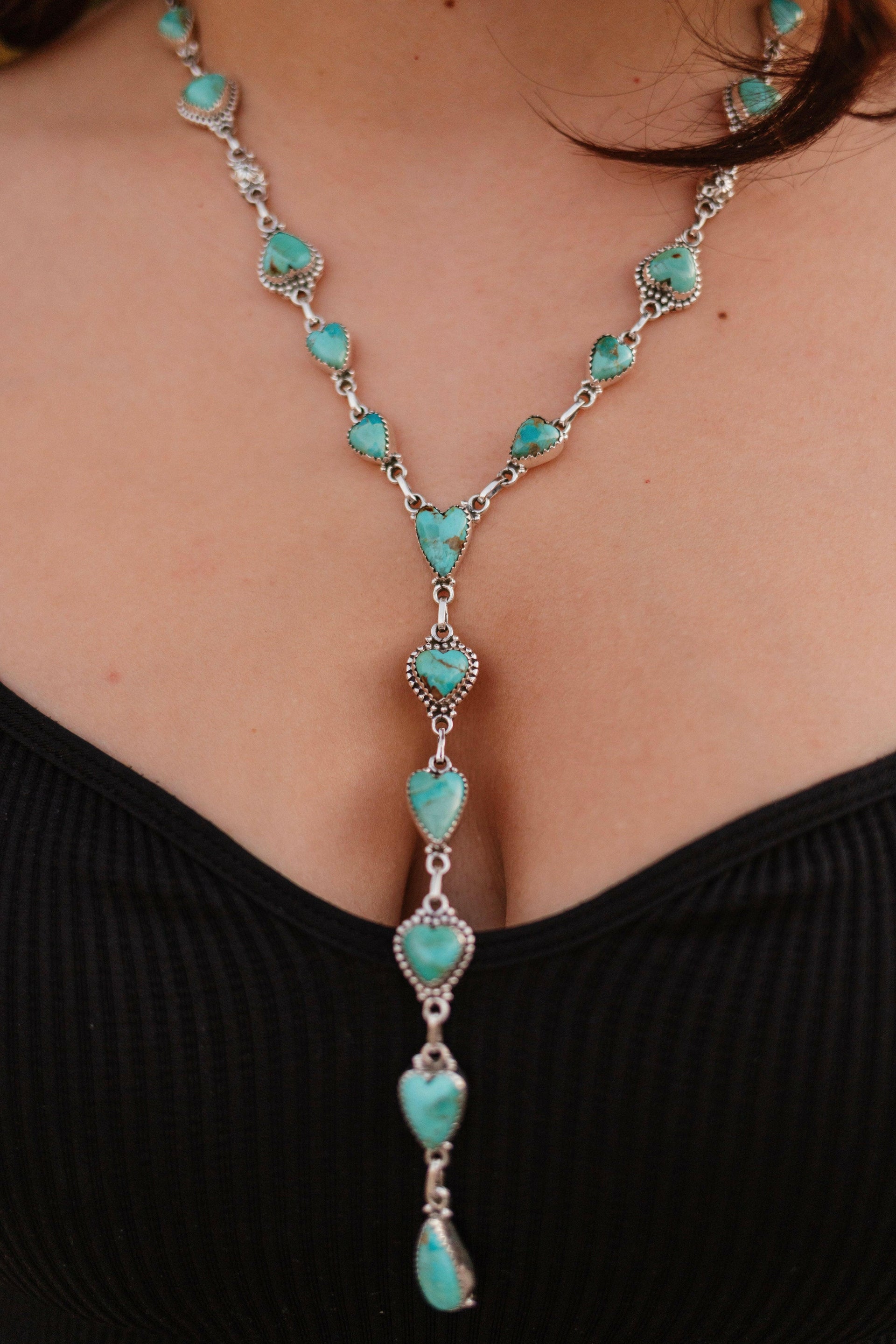 Hearts Galore Lariat Stone Necklace-Necklaces-Krush Kandy, Women's Online Fashion Boutique Located in Phoenix, Arizona (Scottsdale Area)