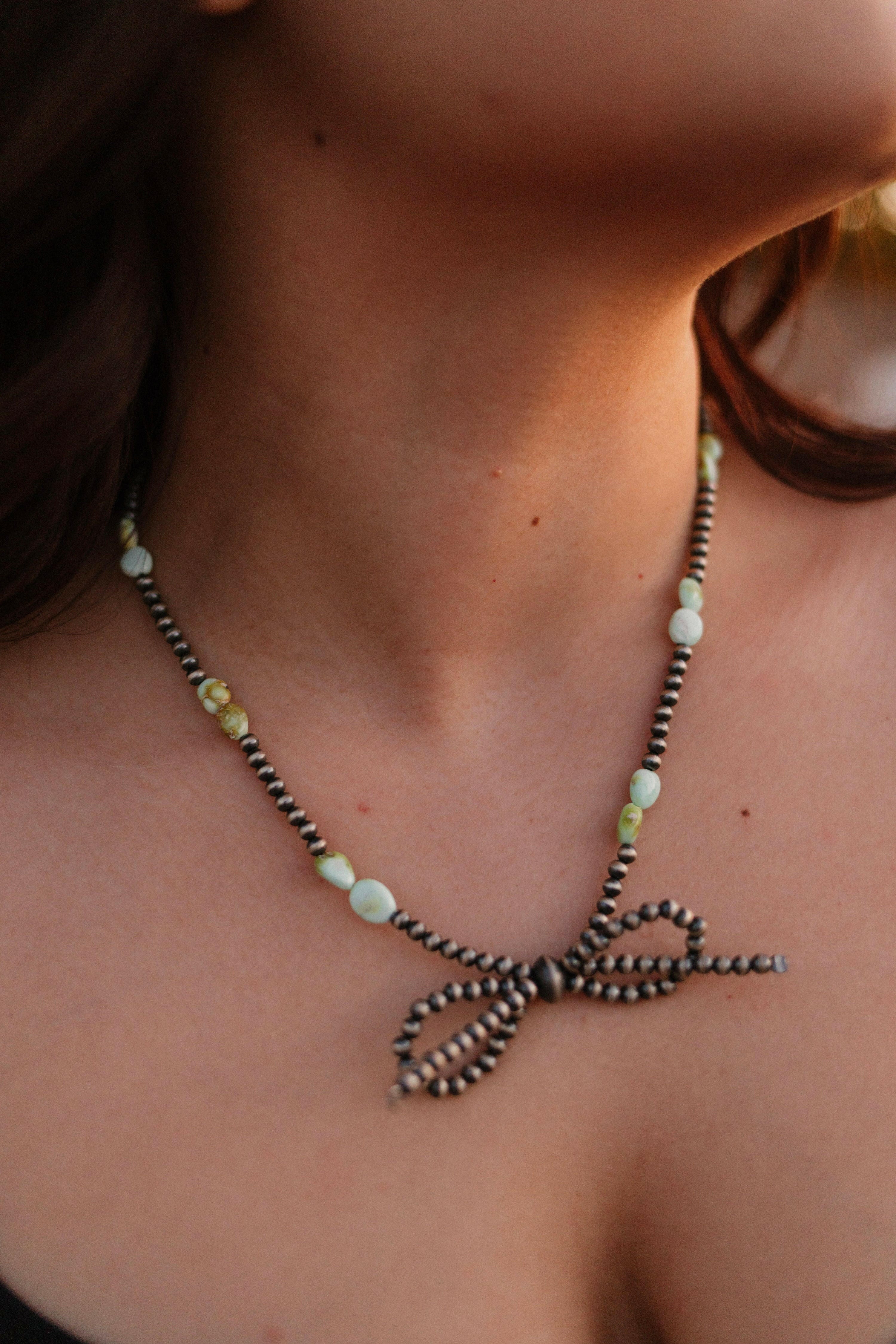 Paisley's Palomino Desert Bow Bliss Necklace-Chain Necklaces-Krush Kandy, Women's Online Fashion Boutique Located in Phoenix, Arizona (Scottsdale Area)