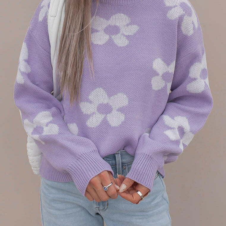 Georgia Daisy Spring Sweater | S-XL-Sweaters-Krush Kandy, Women's Online Fashion Boutique Located in Phoenix, Arizona (Scottsdale Area)