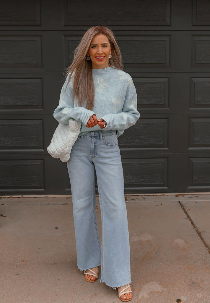 Georgia Daisy Spring Sweater | S-XL-Sweaters-Krush Kandy, Women's Online Fashion Boutique Located in Phoenix, Arizona (Scottsdale Area)