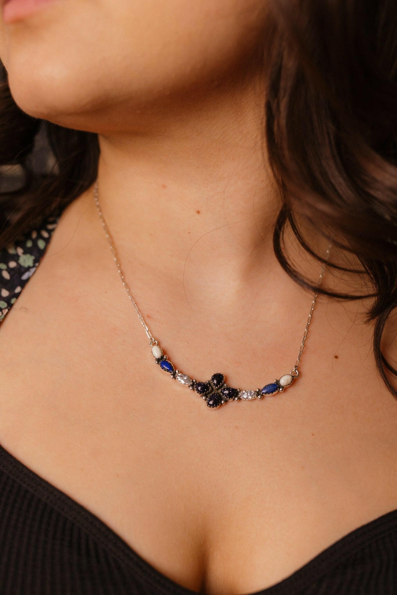 Midnight Dreams Cluster Necklaces-Necklaces-Krush Kandy, Women's Online Fashion Boutique Located in Phoenix, Arizona (Scottsdale Area)