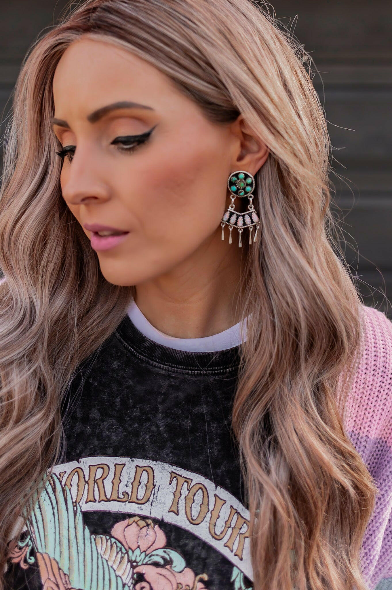 Give Em A Hand Jeweled Post Earrings-Stud Earrings-Krush Kandy, Women's Online Fashion Boutique Located in Phoenix, Arizona (Scottsdale Area)