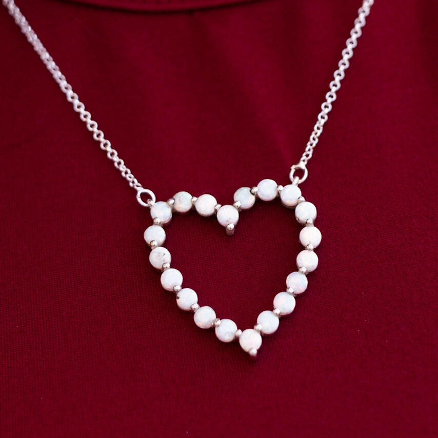 Heartfelt Desire Stone Heart Necklace-Necklaces-Krush Kandy, Women's Online Fashion Boutique Located in Phoenix, Arizona (Scottsdale Area)