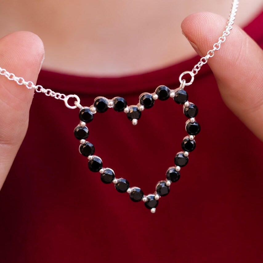 Heartfelt Desire Stone Heart Necklace-Necklaces-Krush Kandy, Women's Online Fashion Boutique Located in Phoenix, Arizona (Scottsdale Area)