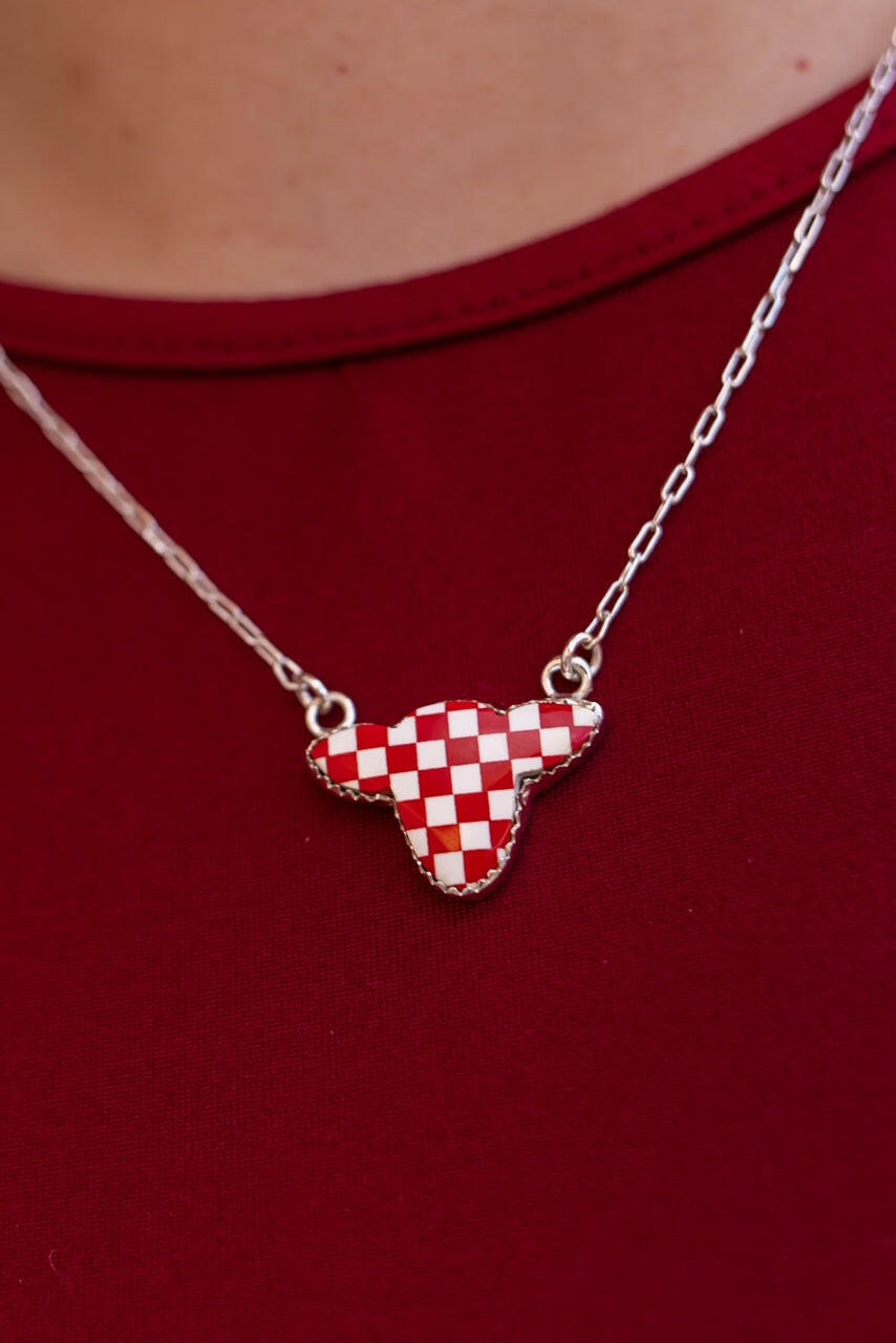 Belle's Bliss Checkered Necklaces-Necklaces-Krush Kandy, Women's Online Fashion Boutique Located in Phoenix, Arizona (Scottsdale Area)