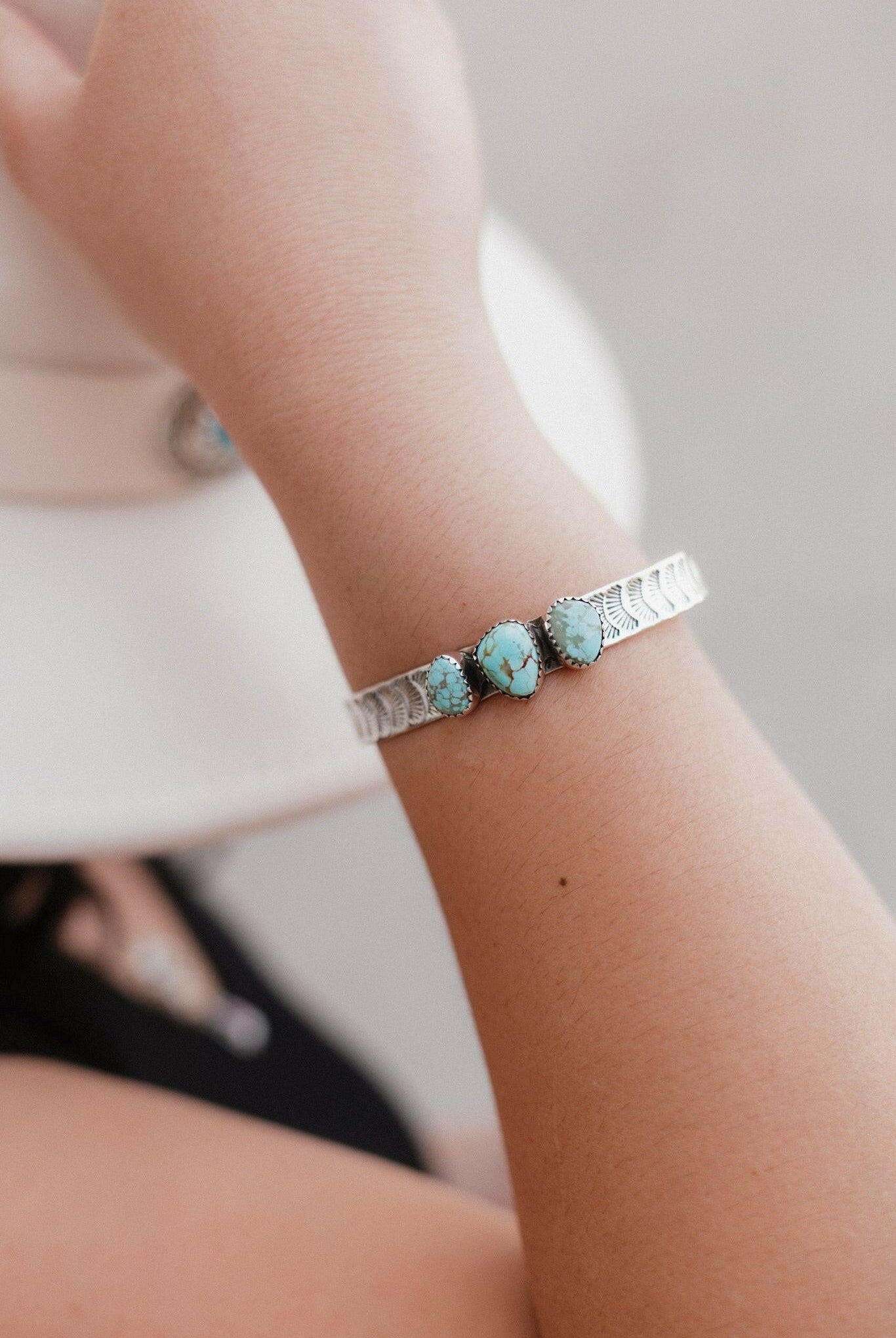 Mine 8 Stamped Cuff-Bracelets-Krush Kandy, Women's Online Fashion Boutique Located in Phoenix, Arizona (Scottsdale Area)