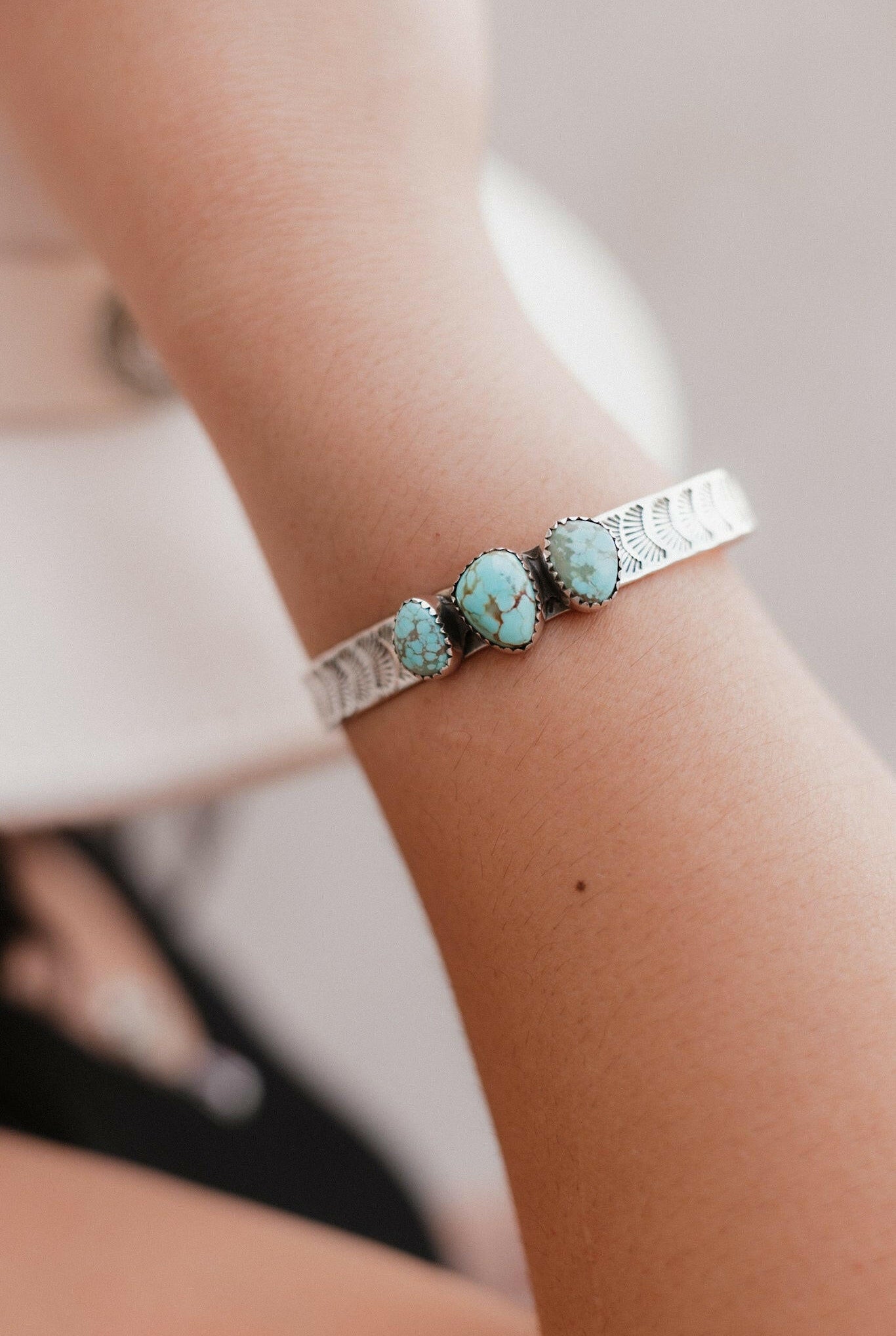 Mine 8 Stamped Cuff-Bracelets-Krush Kandy, Women's Online Fashion Boutique Located in Phoenix, Arizona (Scottsdale Area)