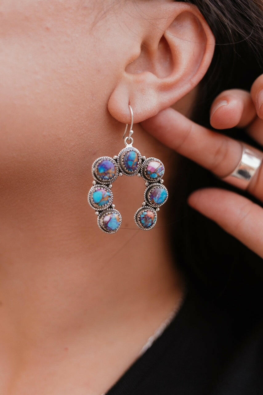 Wild About You Horseshoe Stone Earrings-Drop Earrings-Krush Kandy, Women's Online Fashion Boutique Located in Phoenix, Arizona (Scottsdale Area)