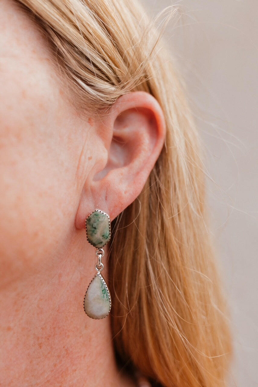 Stone Drop Earrings-Earrings-Krush Kandy, Women's Online Fashion Boutique Located in Phoenix, Arizona (Scottsdale Area)