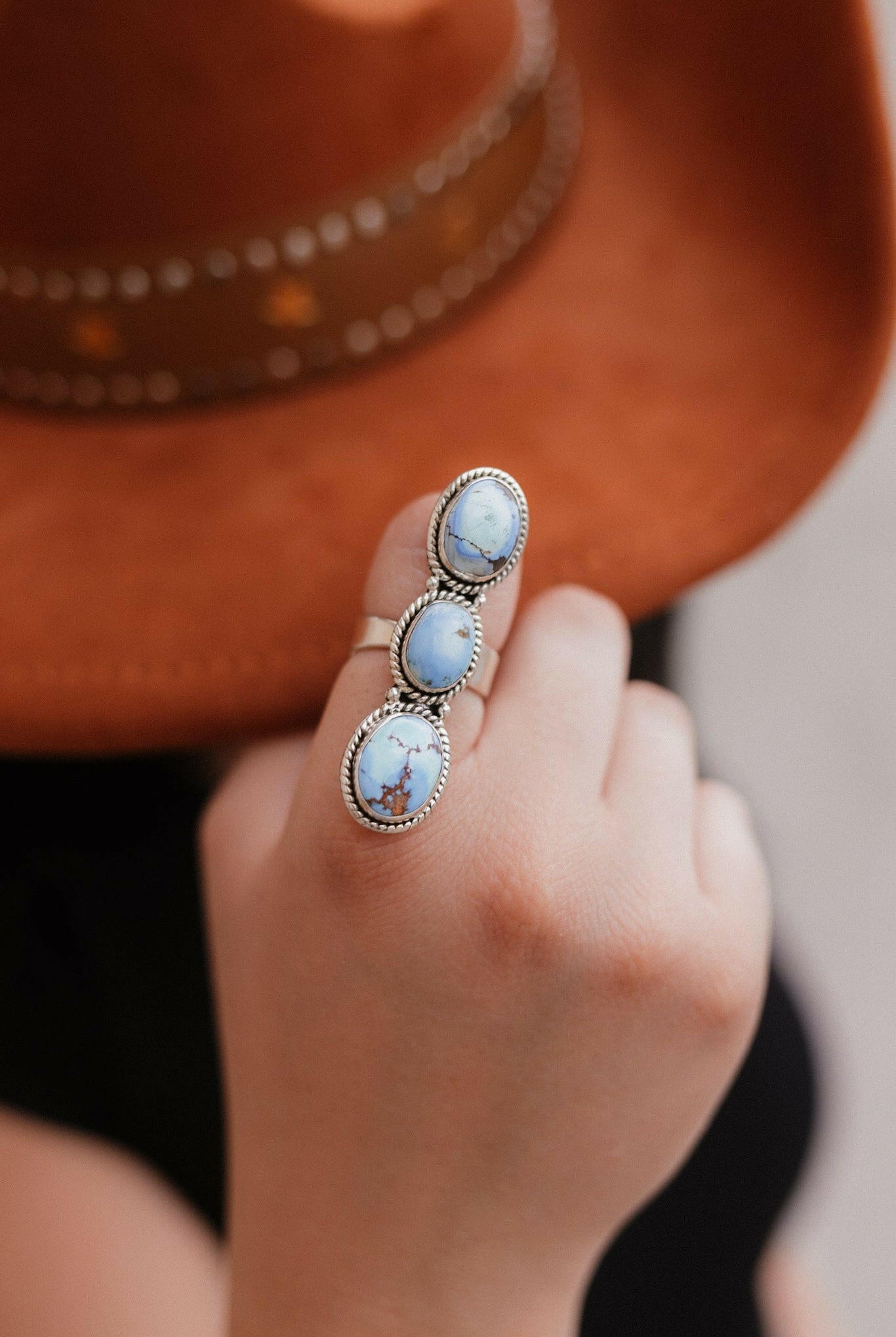 Golden Hills Three Stone Crawler-Crawler Rings-Krush Kandy, Women's Online Fashion Boutique Located in Phoenix, Arizona (Scottsdale Area)