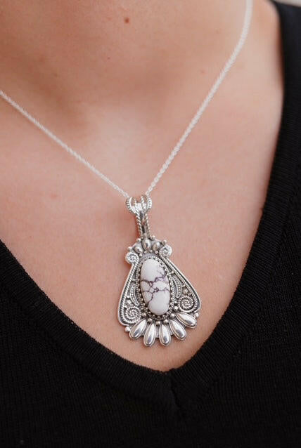 Sterling Desert Blossom Necklace-Pendant Necklaces-Krush Kandy, Women's Online Fashion Boutique Located in Phoenix, Arizona (Scottsdale Area)