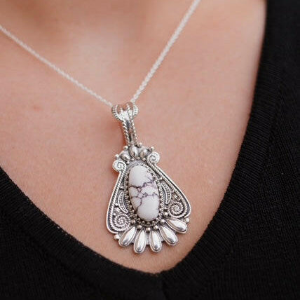 Sterling Desert Blossom Necklace-Pendant Necklaces-Krush Kandy, Women's Online Fashion Boutique Located in Phoenix, Arizona (Scottsdale Area)