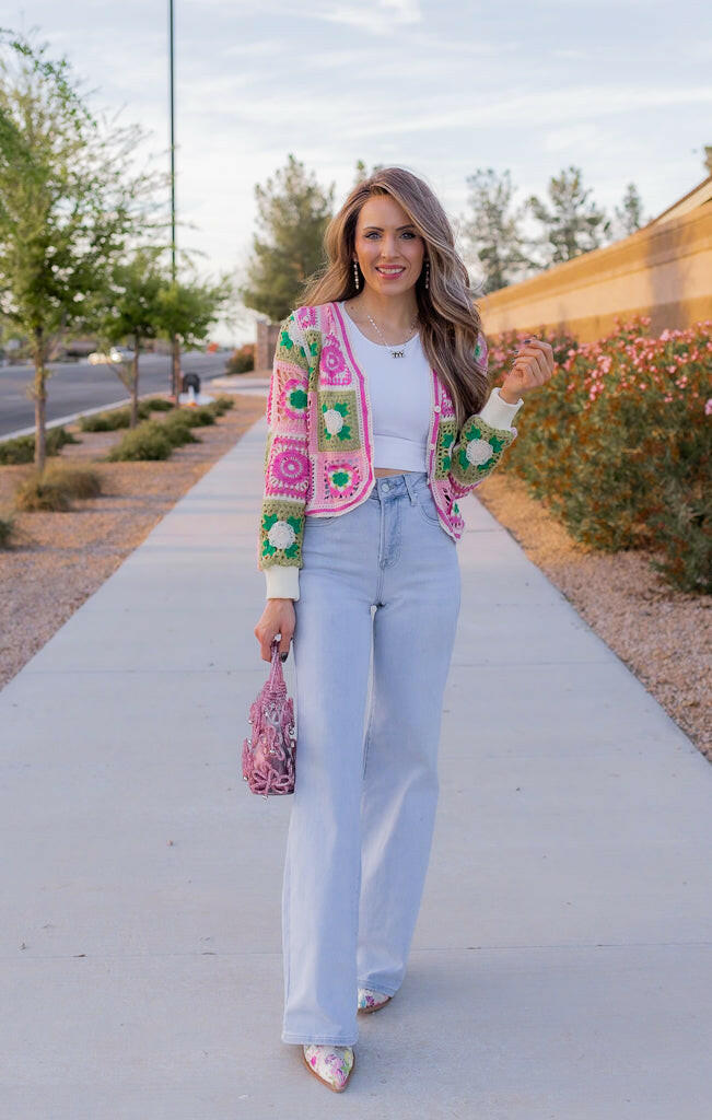 Jade Crochet Lace Cardigan-Cardigans-Krush Kandy, Women's Online Fashion Boutique Located in Phoenix, Arizona (Scottsdale Area)