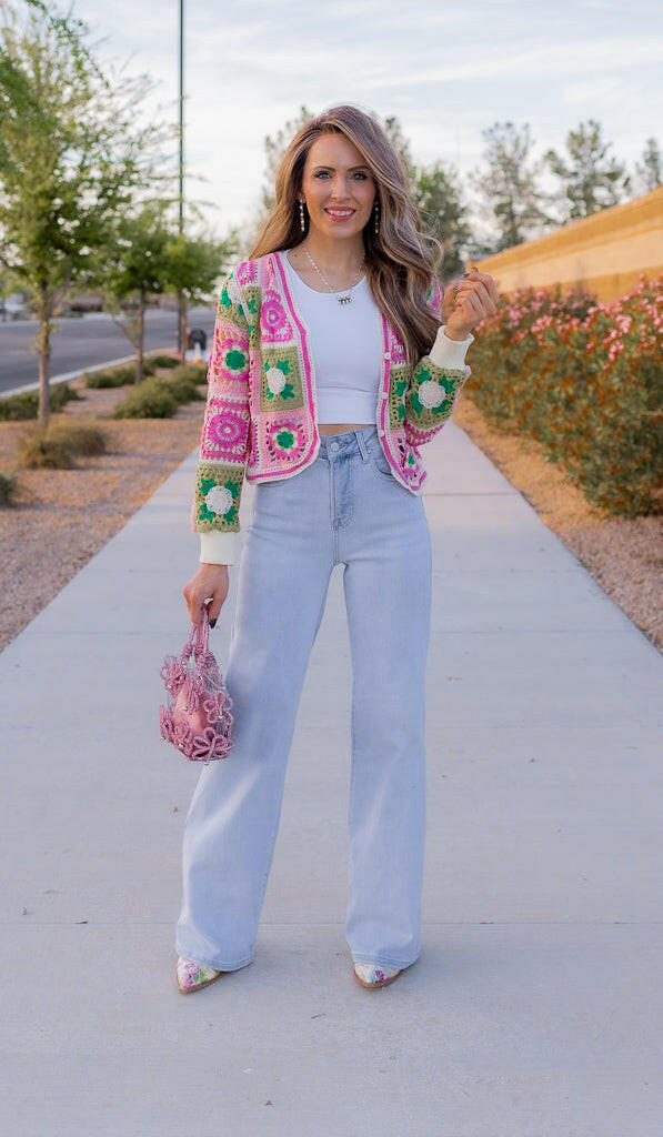 Jade Crochet Lace Cardigan-Cardigans-Krush Kandy, Women's Online Fashion Boutique Located in Phoenix, Arizona (Scottsdale Area)