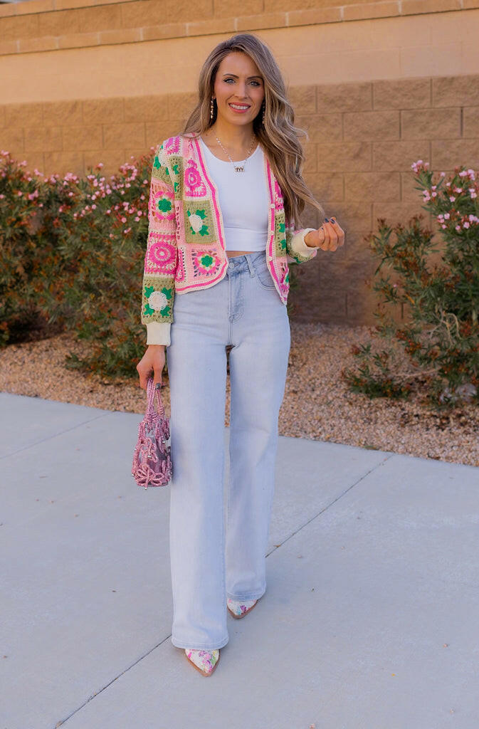 Jade Crochet Lace Cardigan-Cardigans-Krush Kandy, Women's Online Fashion Boutique Located in Phoenix, Arizona (Scottsdale Area)